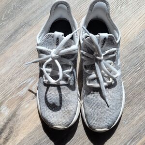 adidas Women's Light Gray Knit Athletic Sneakers